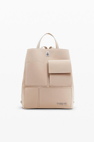 Desigual Women's Medium faux leather backpack with pockets - Macy's | Macy's