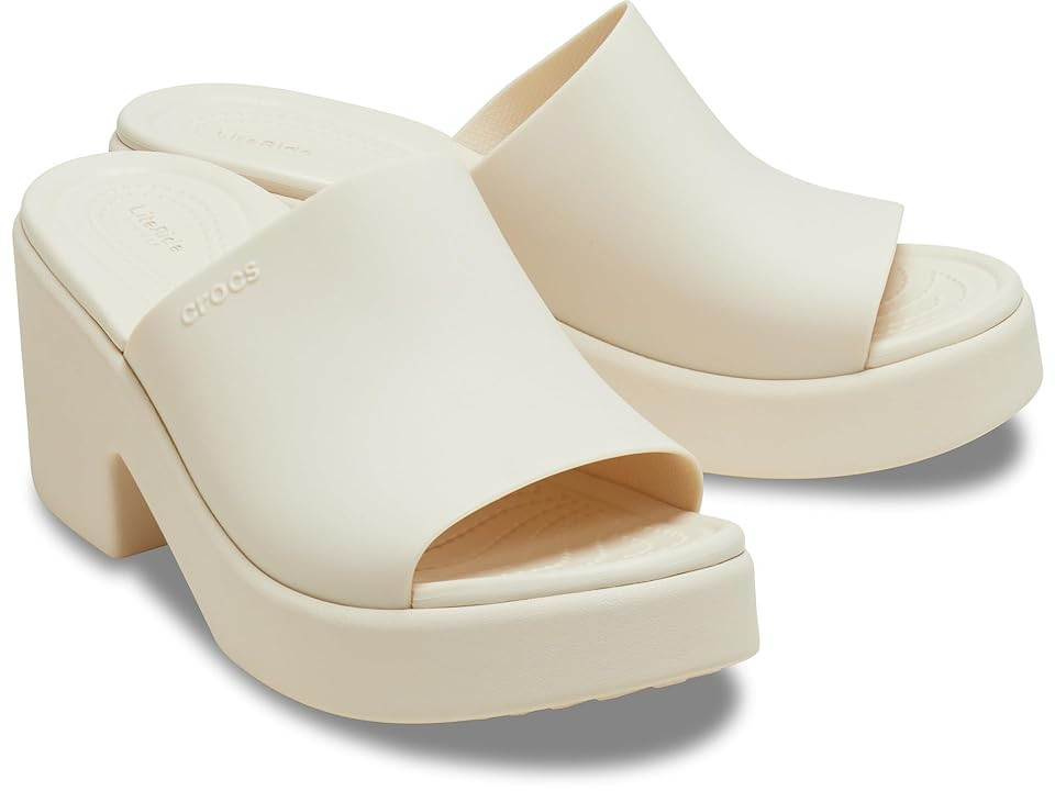 Crocs Brooklyn Slide Heel Women's Shoes Stucco : 11 M | Zappos