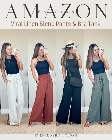Save 43% on the viral petite friendly linen pants & up to 15% off the seamless bra tank, both on Amazon! 
Summer Outfit - wearing size S bra tank top and beige, army green, rust, black  linen pants small  - TTS 

Pants come in 16 colors, sizes S-2XL, they have a functional drawstring and pockets.
*These are actually capri length, but work perfect as full-length for us shorties!  Lay flat to dry.

Cabo vacation, girls trip, beach vacation, resort style, resort wear, linen pants, neutral fashion, trending fashion, accessories, resort accessories, sandals. crossbody, sun hat, gold necklace earrings, summer sandals, sunglasses


#LTKOver40 #LTKFindsUnder50 #LTKSaleAlert
