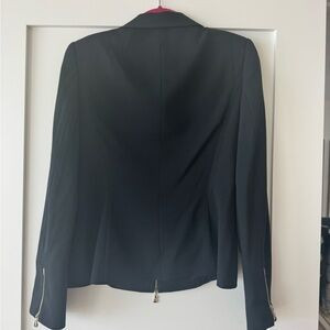 Escada Black Blazer with Modern Zipper Details | Poshmark