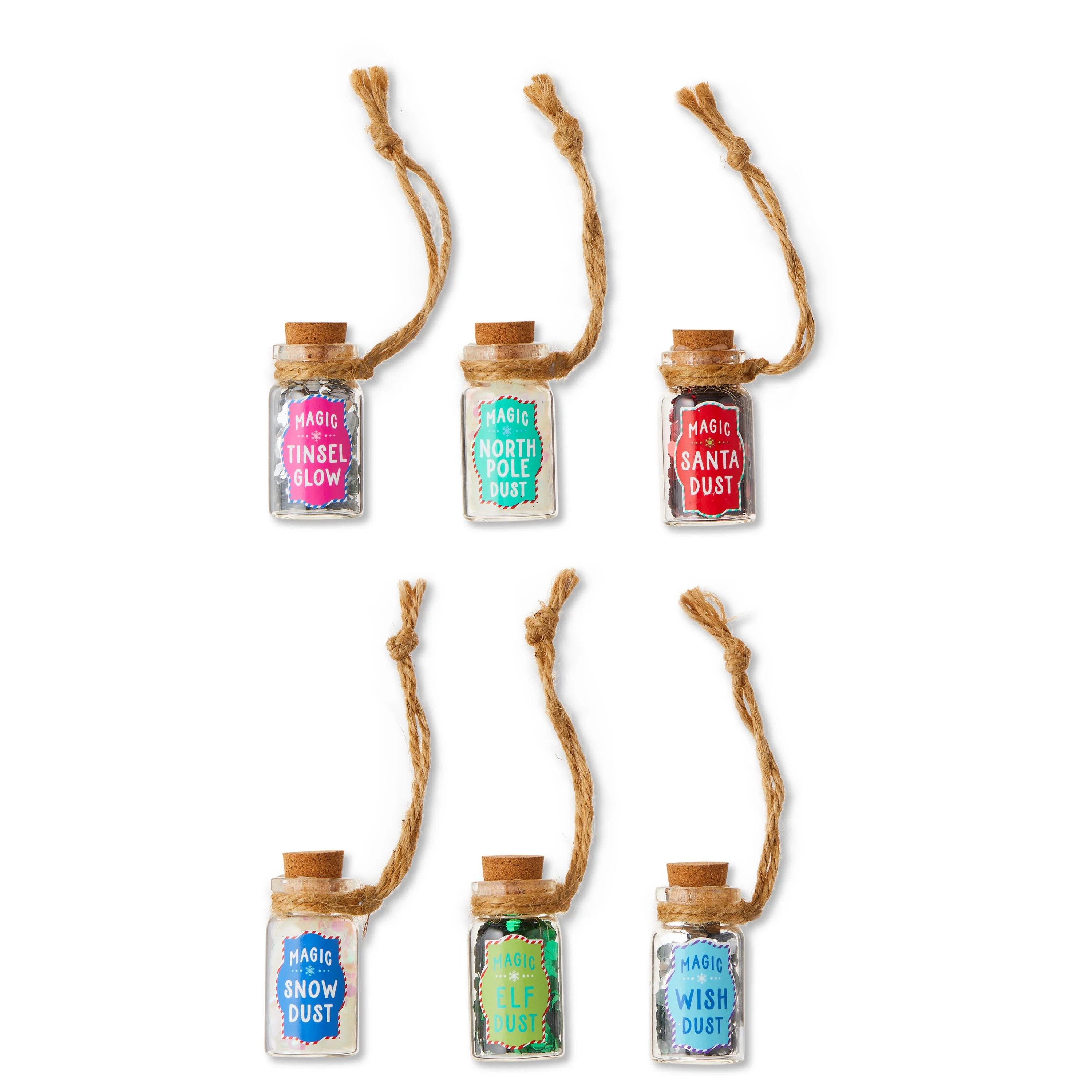 Multicolor Mini Bottle Christmas Ornaments, 6 Count, by Holiday Time | Walmart (US)