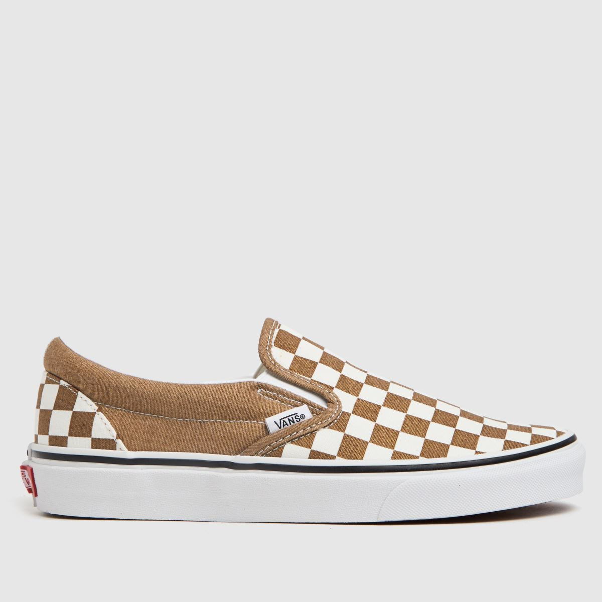 Vans beige checkerboard slip trainers | Schuh