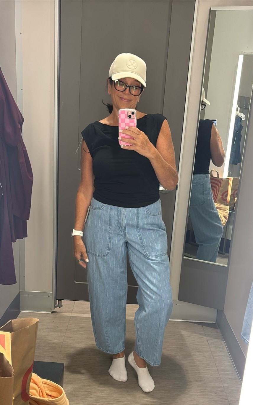 Great fitting true to size easy barrel and banded top! Size 10 jeans and medium top! On sale this week!

#LTKMidsize #LTKootd #LTKOver40