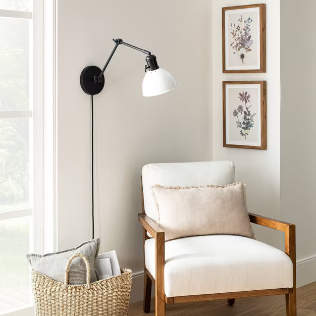 Metal Dome Sconce (Includes LED Bulb) Black - Threshold™ designed with Studio McGee | Target