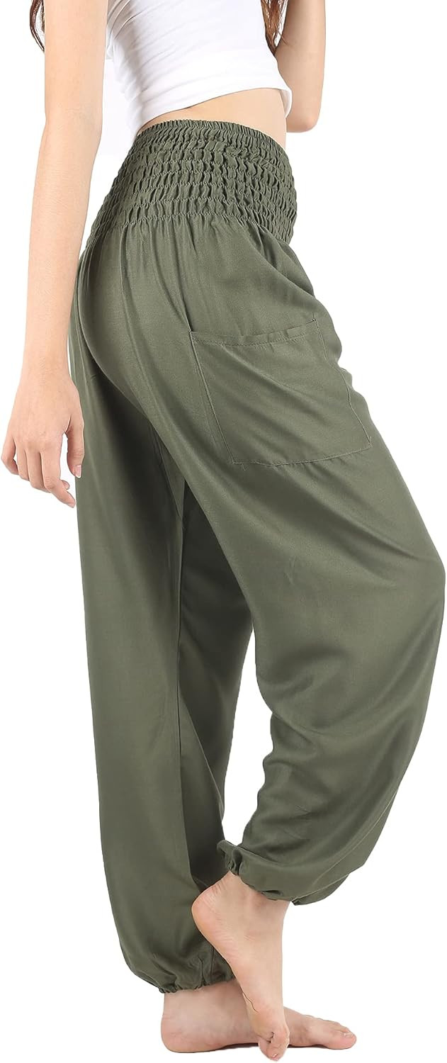 Boho Pants Harem Pants Yoga Trousers for Woman Bohemian Beach Pants | Amazon (US)