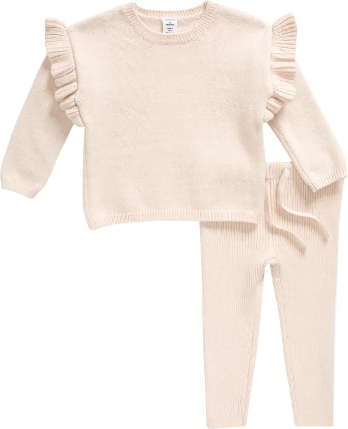 Ruffle Shoulder Sweater & Pants Set | Nordstrom