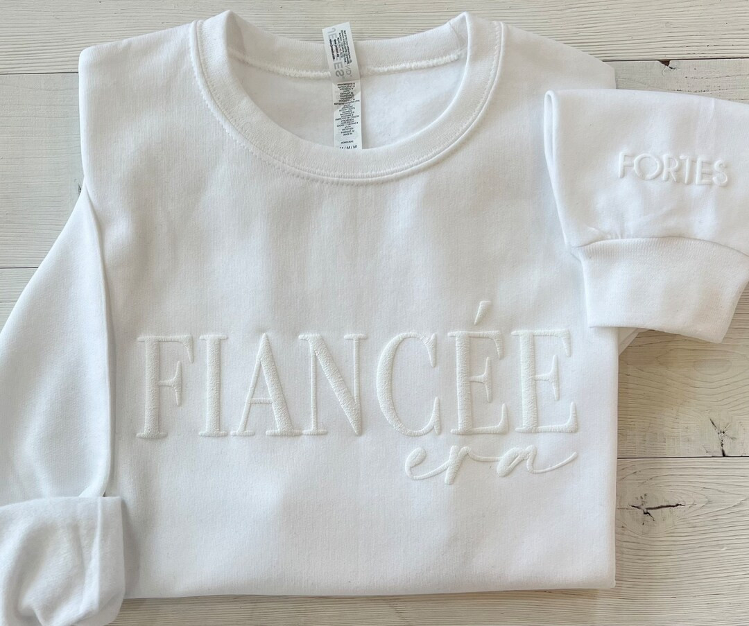 Embossed Custom Fiancee Gift, Fiancee Sweatshirt, New Mrs. Pullover, Fiancee Crewneck, Bride to B... | Etsy (US)