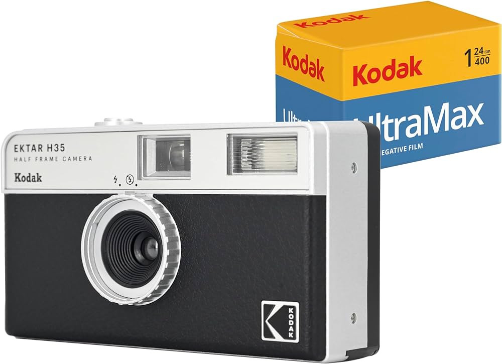 KODAK EKTAR H35 Half Frame Film Camera (Black, Bundle with 24exp Film) | Amazon (US)