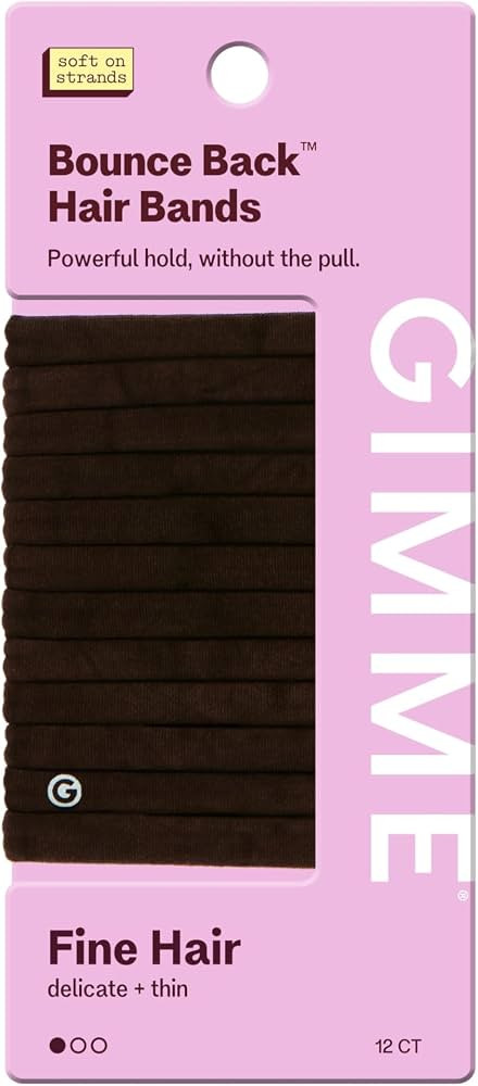 Gimme Beauty Fine Hair Elastic Bands - Slim-Fit Elastic Ties for Fine, Brittle, or Bleached Hair ... | Amazon (US)