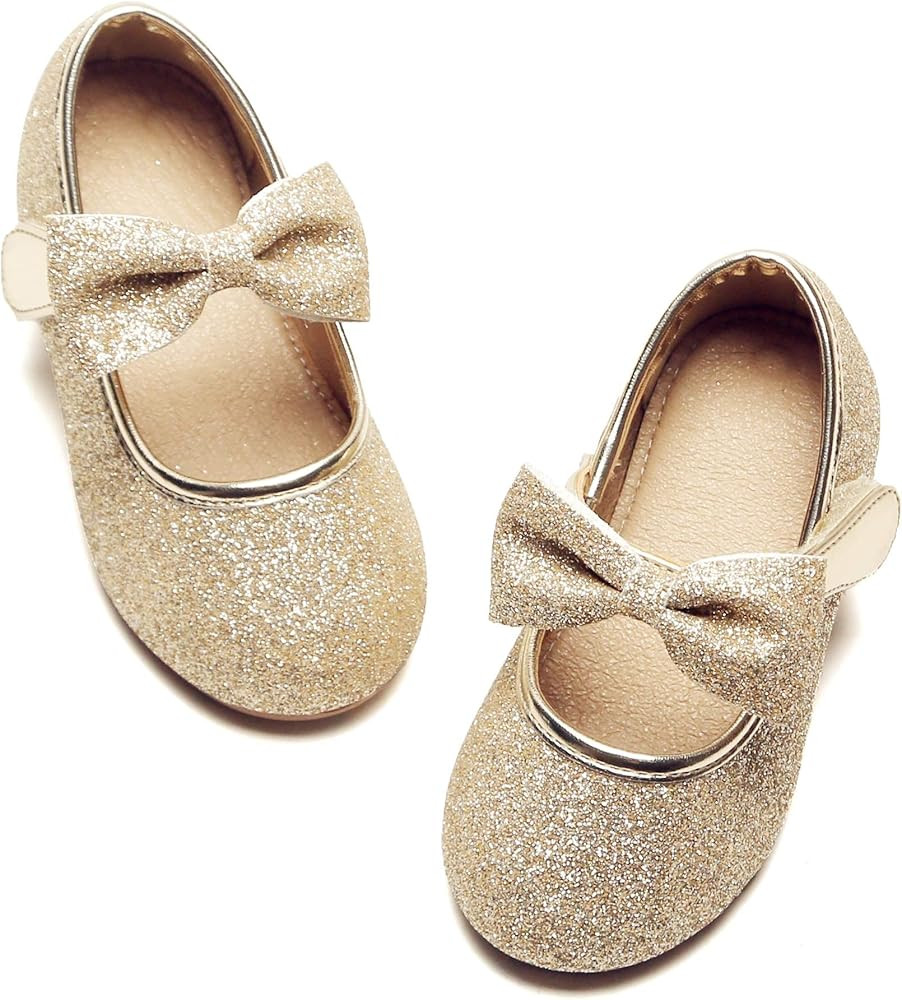 Felix & Flora Toddler Little Girl Dress Shoes - Girl Mary Jane Flats Party School Wedding | Amazon (US)