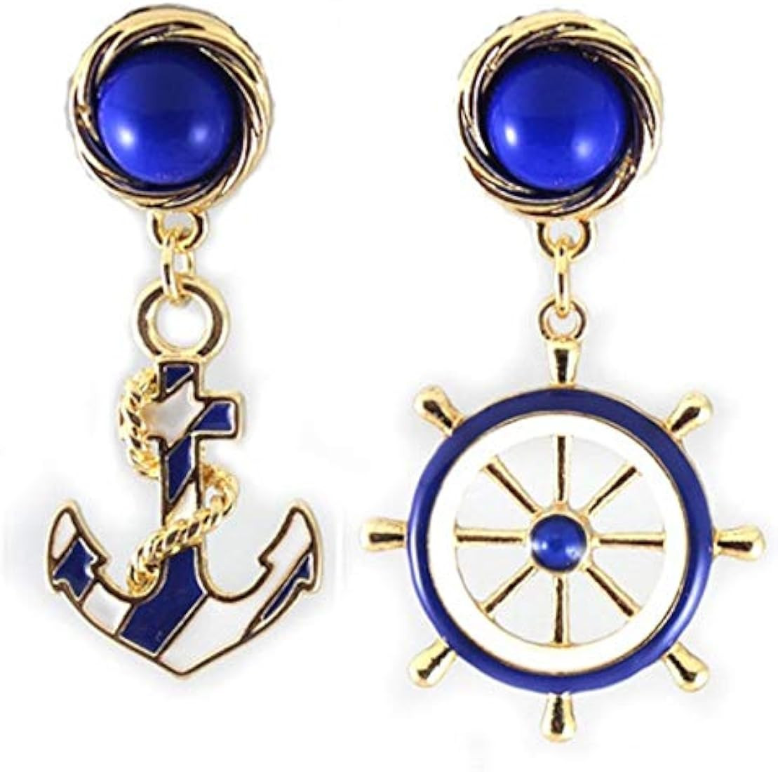Vintage Anchor Sailor Earrings Jewelry for Women - Asymmetric Geometry Fashion Dangle Earrings | Amazon (US)