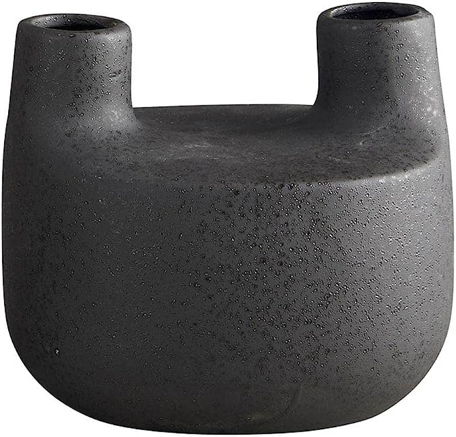47th & Main Modern Flower Vase | Stoneware Vase for Home Décor, 6" L x 5.5" W x 6" H, Grey | Amazon (US)