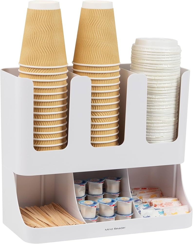 Mind Reader 'Flume' 6 Compartment Condiment and Cups Organizer, White | Amazon (CA)
