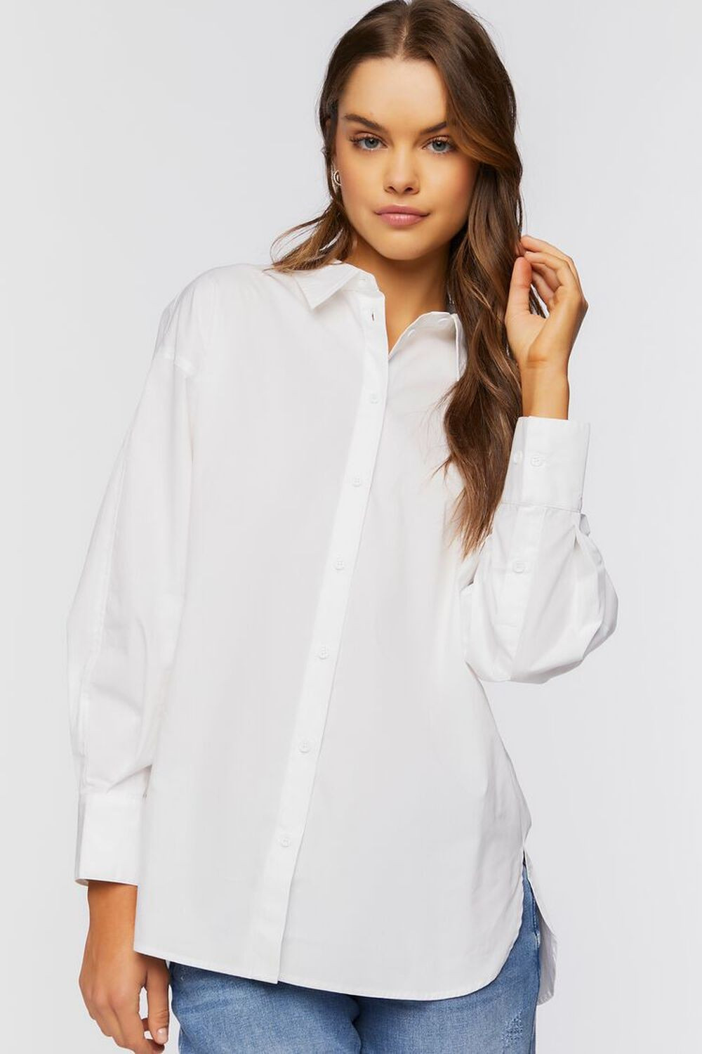Oversized Poplin Shirt | Forever 21 | Forever 21 (US)