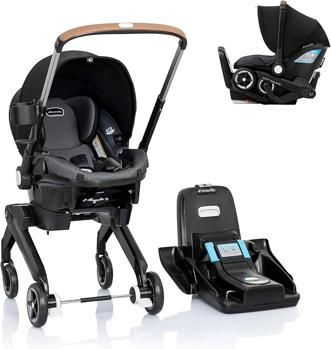Evenflo Shyft DualRide Infant Car Seat Stroller Combo with Carryall Storage (Boone Gray) | Amazon (US)