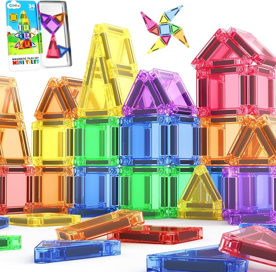 Coodoo Magnetic Tiles for Kids Ages 4-8 Toddler Toys Magnetic Blocks Building Toy STEM Outdoor Ki... | Amazon (US)