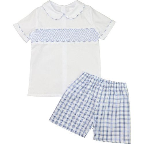 Tommy Smocked Short Set - Shipping Late March | Cecil and Lou