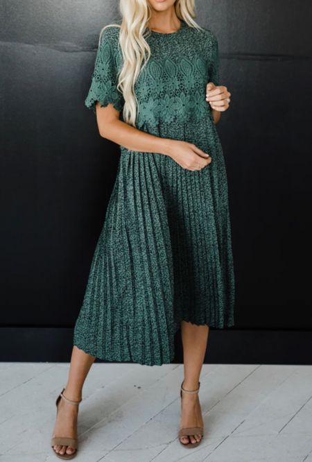 How beautiful is this dress?! This green is trending. And what a great look for fall and winter! 

Green dress, flowy dress, fall fashion, fall dress, winter fashion, winter dress, wedding dress, date night, Christmas party  

#LTKparties #LTKSeasonal #LTKunder100
