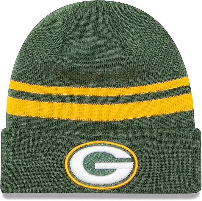 New Era Unisex-Adult NFL Official Sport Knit Classic Striped Knit Beanie Cold Weather Hat | Amazon (US)