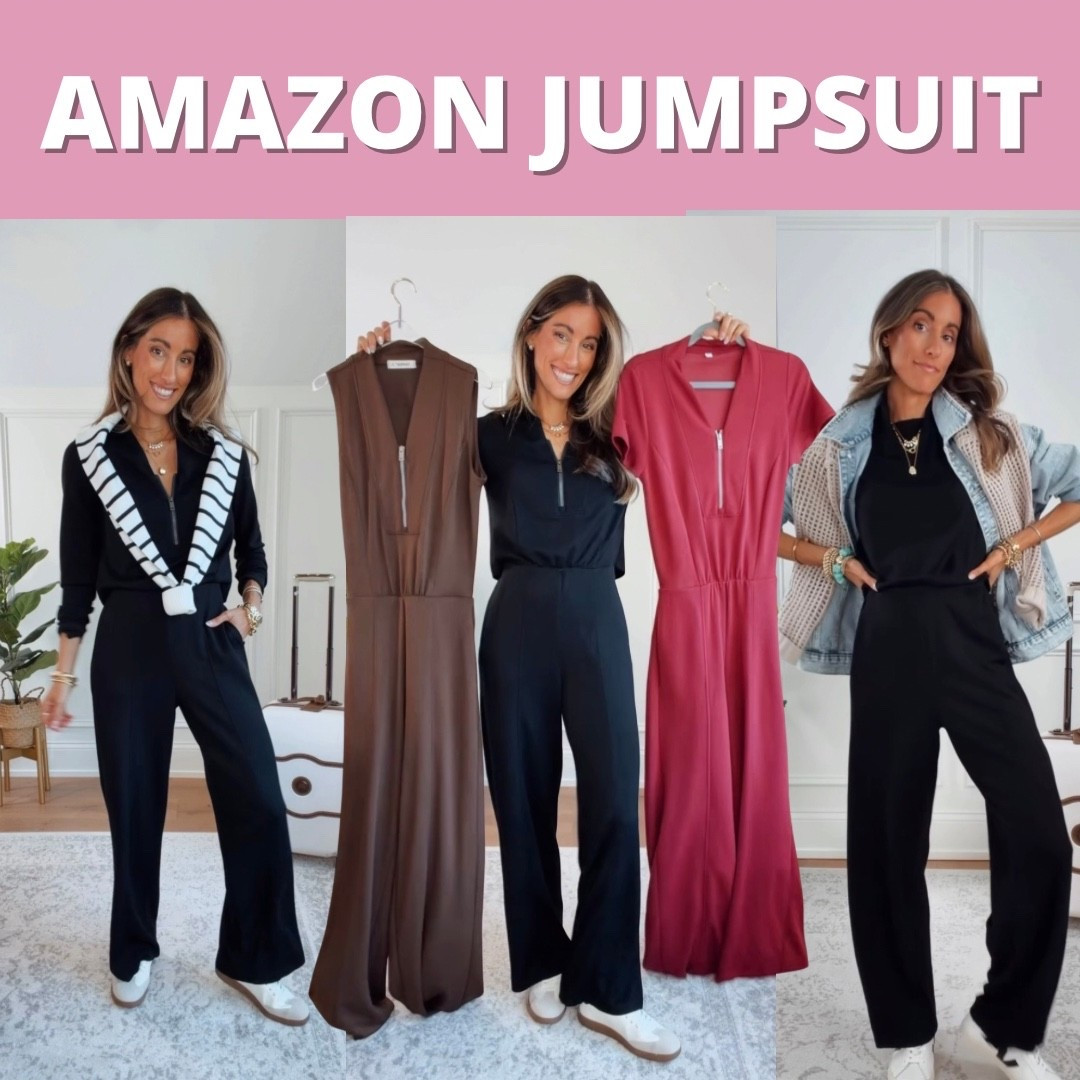 Scroll to shop. Amazon Jumpsuit. Fits true to size. I’m wearing a xsmall. Follow for more. 

Travel jumpsuit

#LTKootd #LTKgrwm #LTKTravel