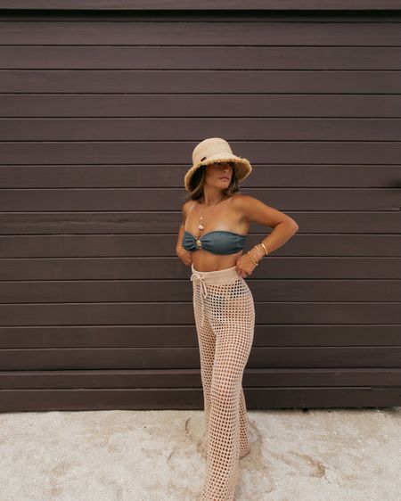 Vici Swim Collection | Sayulita Dreaming Crochet Drawstring Pants + top is *sold out* but bottoms are the Malibu Scrunch Shell Trim Bikini Bottom ✨ Sandy Treasures Layered Shell Necklace x Guided Home Design - Raffia Crochet Hat | Beauty : Kopari & Summer’s Friday 💄-xx Rachael 
#Vici #BeachVacation #Summer #Style #Swim #Beauty 

#LTKswim #LTKstyletip #LTKtravel