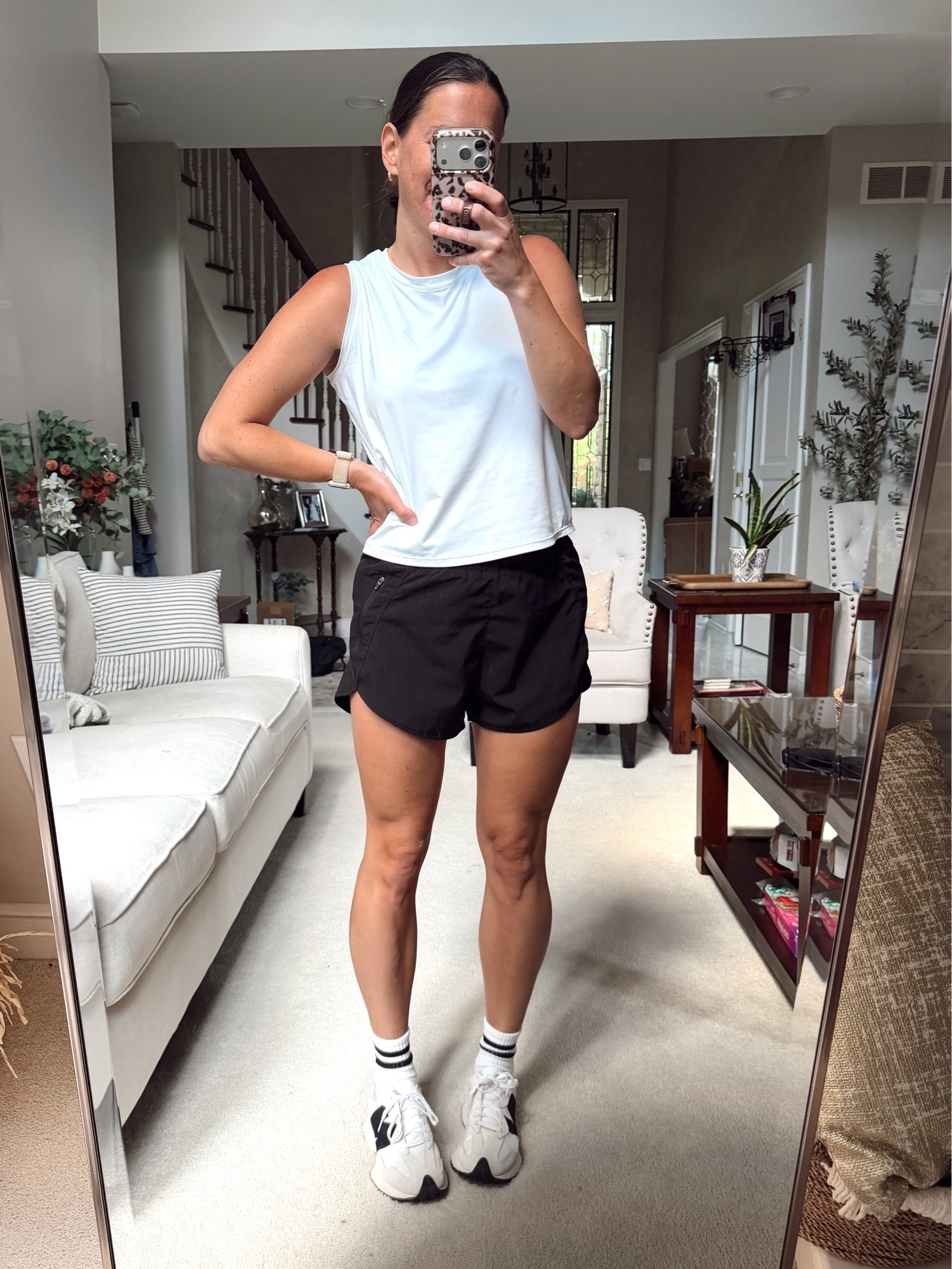 Summer workout outfit! 

Shorts run true to size, tank runs true to size.  Wearing a small in both.

#LTKootd #LTKActive #LTKOver40