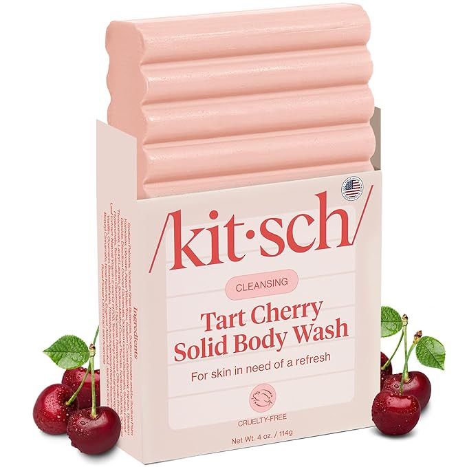 Kitsch Cleansing Tart Cherry Soap Bar with Refreshing Scent - Eco-Friendly Body Wash Women Love -... | Amazon (US)