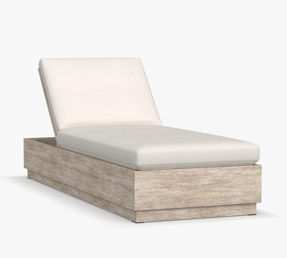 Indio FSC® Eucalyptus Modern Platform Single Chaise | Pottery Barn (US)