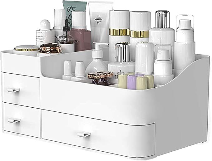 Designs Makeup Organizer With Drawers,BREIS Chic Countertop Storage for Cosmetics Elegant Vanity ... | Amazon (US)