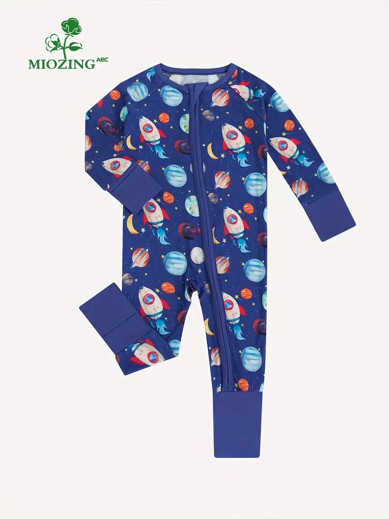 Bamboo Fiber Fabric Baby Boy's Planet Rocket Allover Print - Temu | Temu Affiliate Program