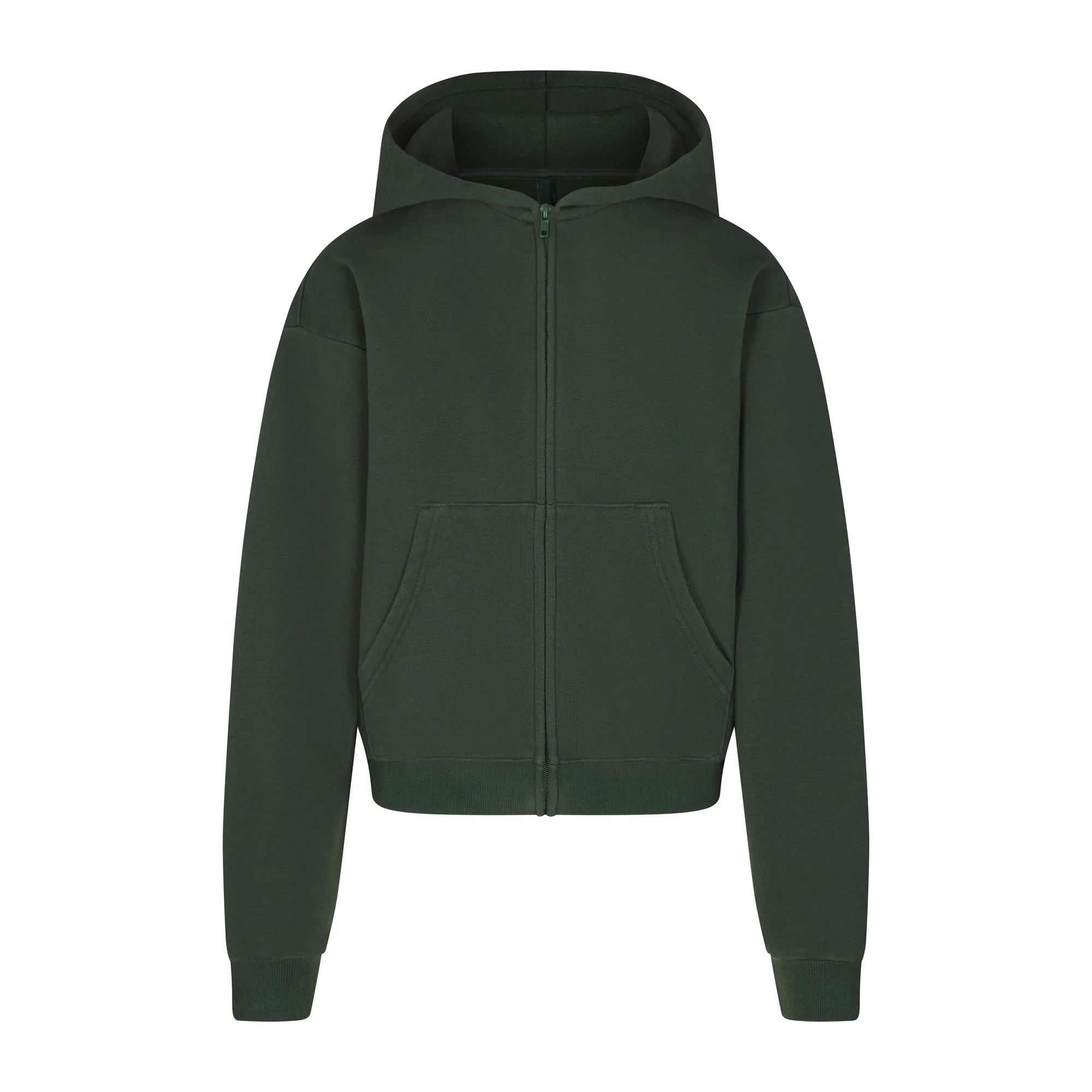 COTTON FLEECE CLASSIC ZIP UP HOODIE | SPRUCE | SKIMS (US)