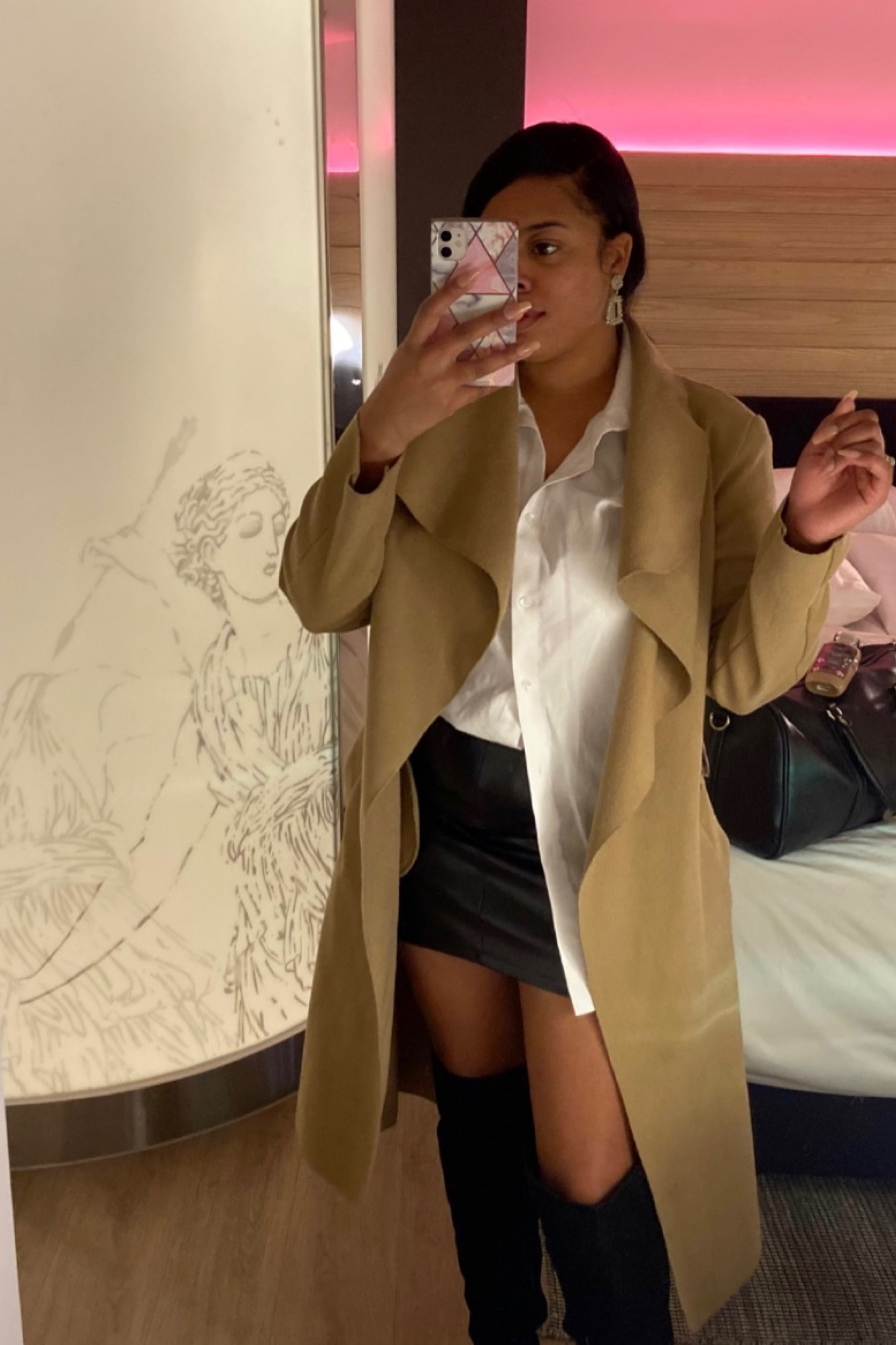 A button up and leather skirt always does the trick paired with a fire Jacket! 🧡 

#LTKstyletip #LTKMostLoved #LTKU