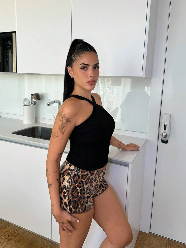 Leapord Shorts  | SHEIN