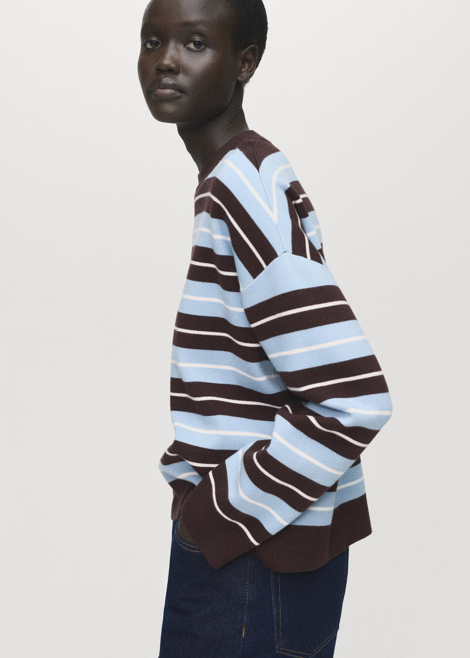 Oversized striped sweater - Women | MANGO United Kingdom | MANGO (UK)