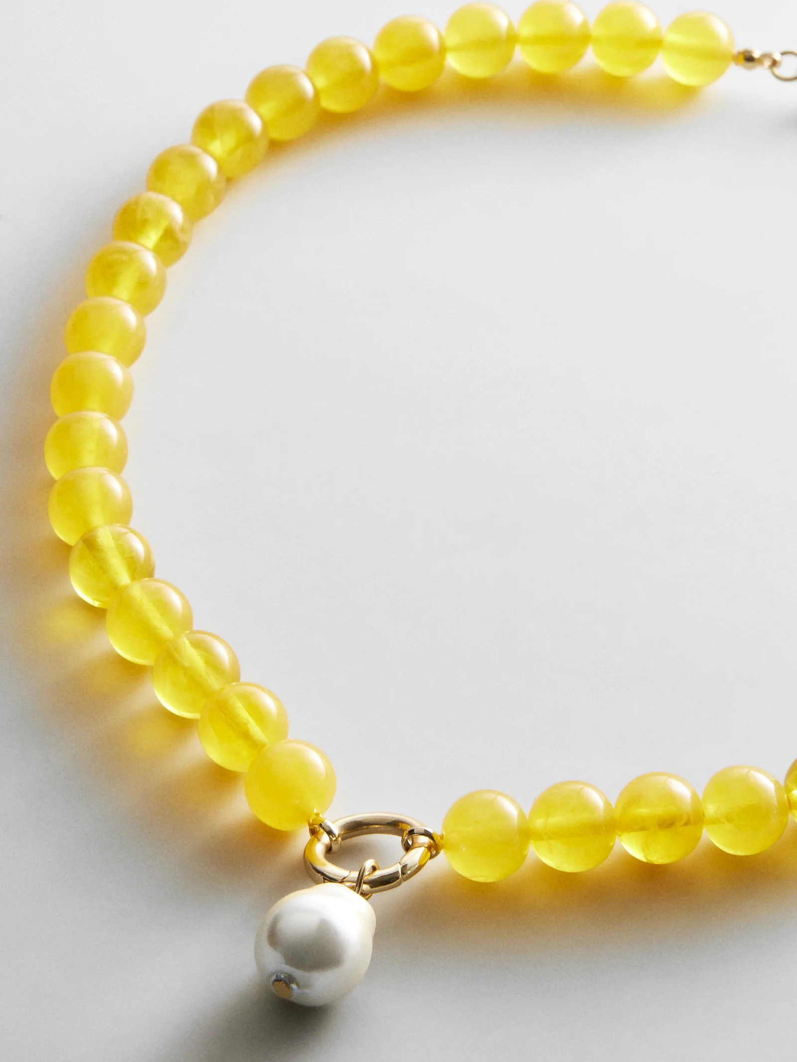 Janette Beaded Ring Necklace - Citrine | BaubleBar
