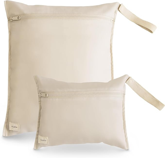 mushie Water Resistant Wet Bags | Large & Small Reusable Storage Bag for Baby Items and Travel | ... | Amazon (US)