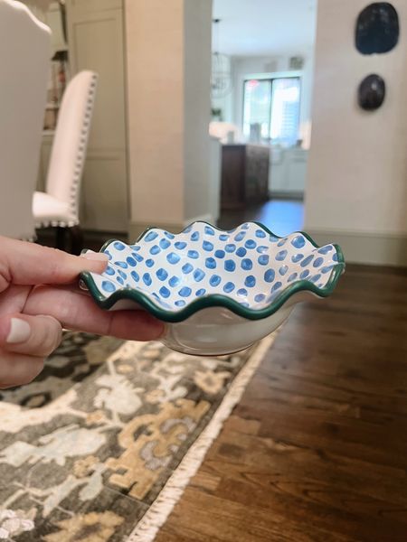 Ruffled fruit bowl - love this blue pattern! 

#LTKhome