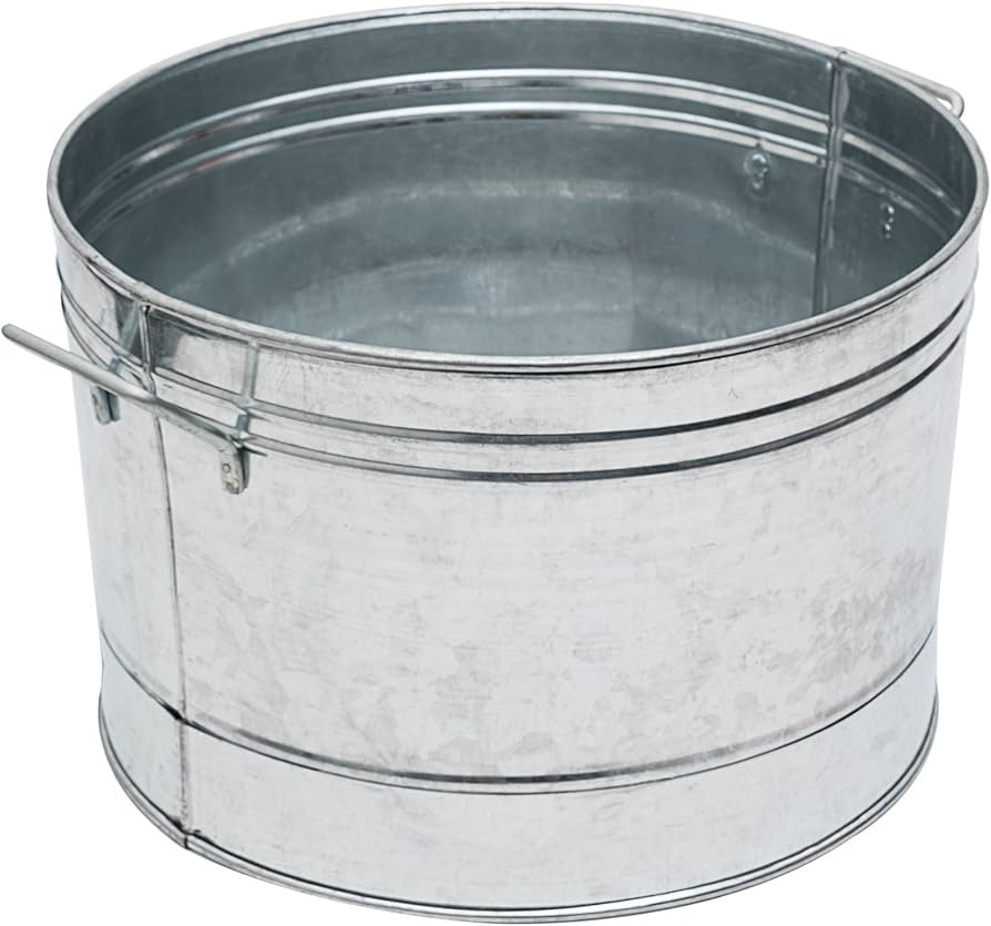 Achla Designs C-50 Galvanized Steel round tub, Standard | Amazon (US)
