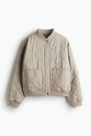 H & M - Quilted bomber jacket - Brown | H&M (UK, MY, IN, SG, PH, TW, HK)