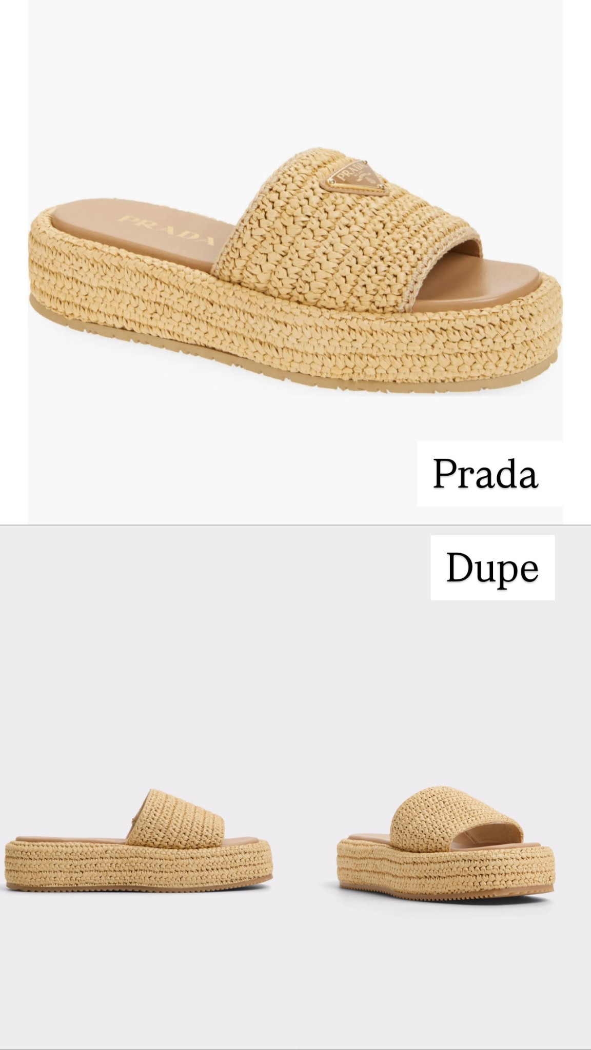Prada Raffia Sandals Dupe 
#pradadupe #pradasandals #pradashoes #pradashoesdupe #summersandals

#LTKShoeCrush