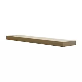 Home Decorators Collection 35.4 in. W x 10.2 in. D x 2 in. H Driftwood Gray Oak Floating Shelf 90... | The Home Depot