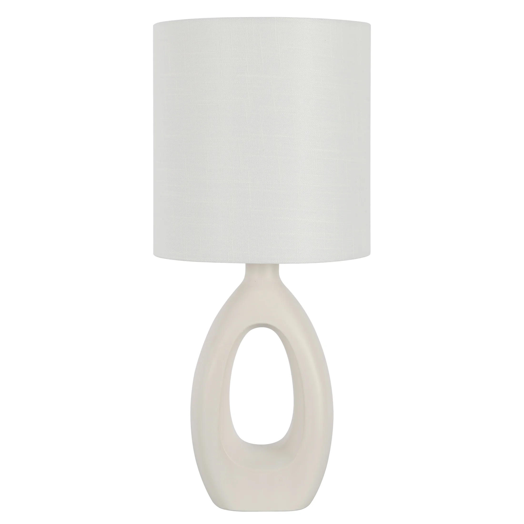 Home Decor Classic Collection White Ceramic Finish Table Lamp, 21"H | Walmart (US)