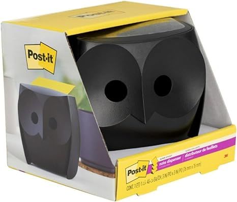 Post-it Owl Note Dispenser, includes 1 Pad of Post-it 3 in X 3 in Super Sticky Dispenser Pop-up N... | Amazon (US)