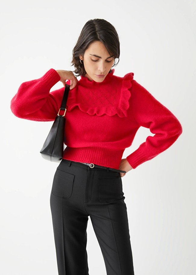 Frilled Overlay Knit Sweater | & Other Stories (EU + UK)