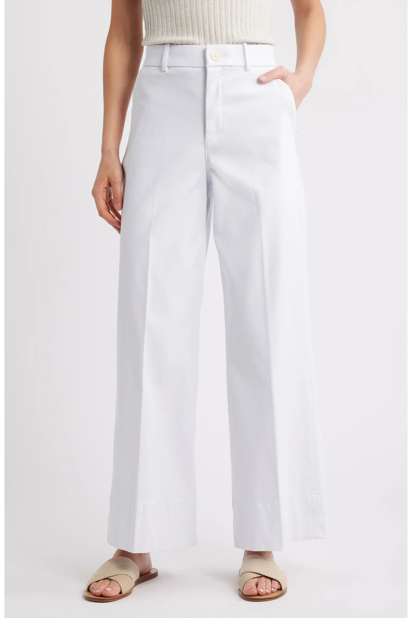 SPANXsupersmooth™ Stretch Twill Wide Leg Pant (Women) | Nordstrom | Nordstrom