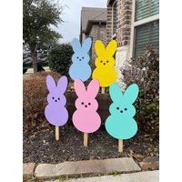 Brightly Colored Yard Art Peeps | Etsy (US)