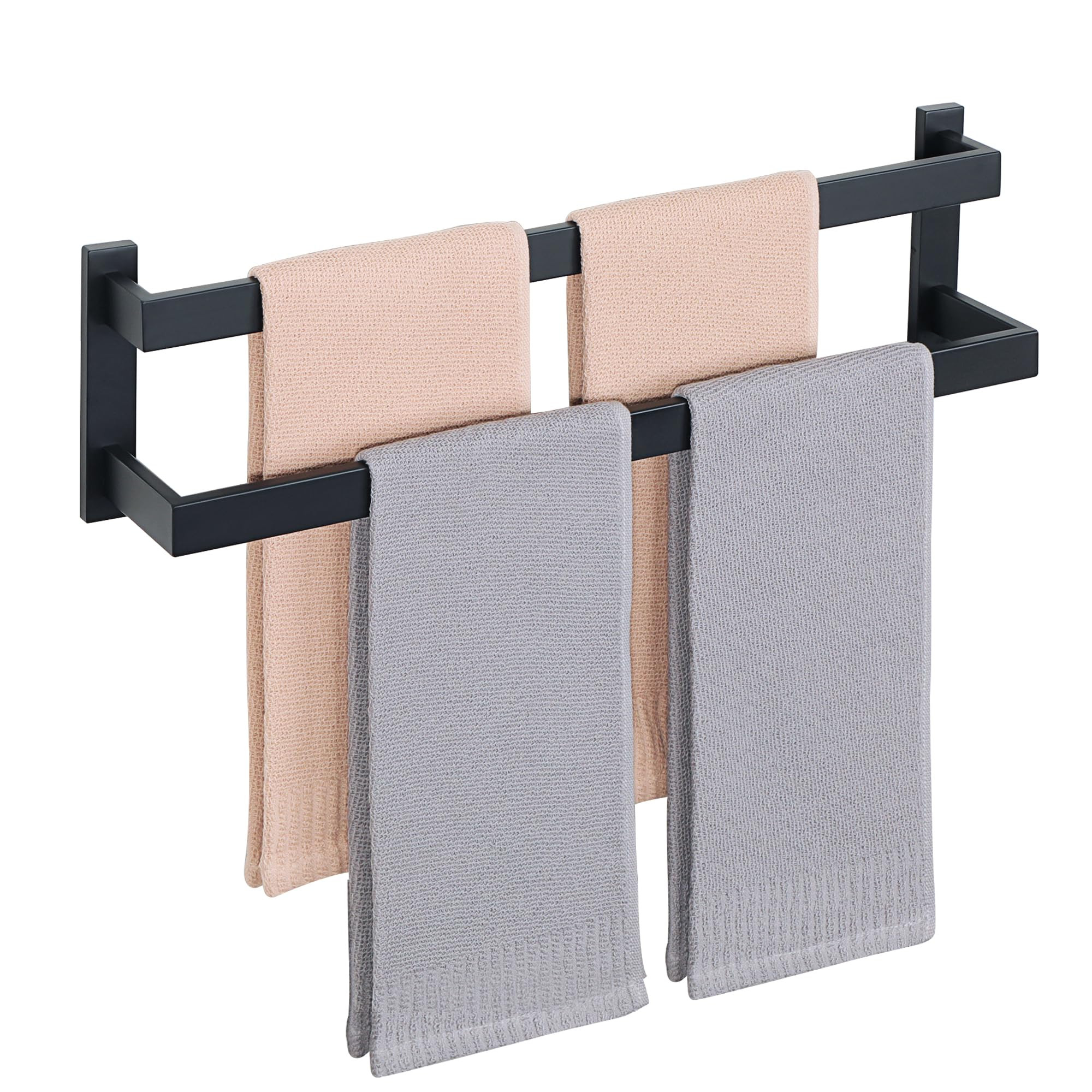 Alise Double Bath Towel Bars Towel Racks for Bathroom Lavatory Wall Mount,Towel Hanger SUS304 Sta... | Amazon (US)