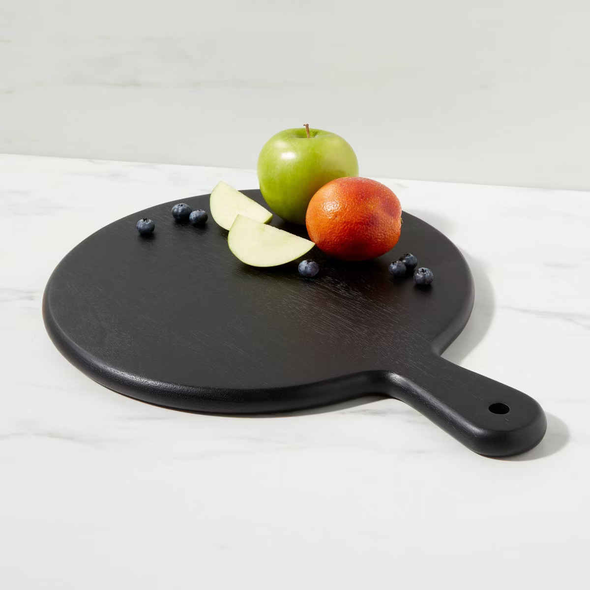 16" x 12" Acacia Modern Serving Board Black - Threshold™ | Target