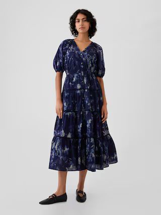 Tiered Maxi Shirtdress | Gap (US)