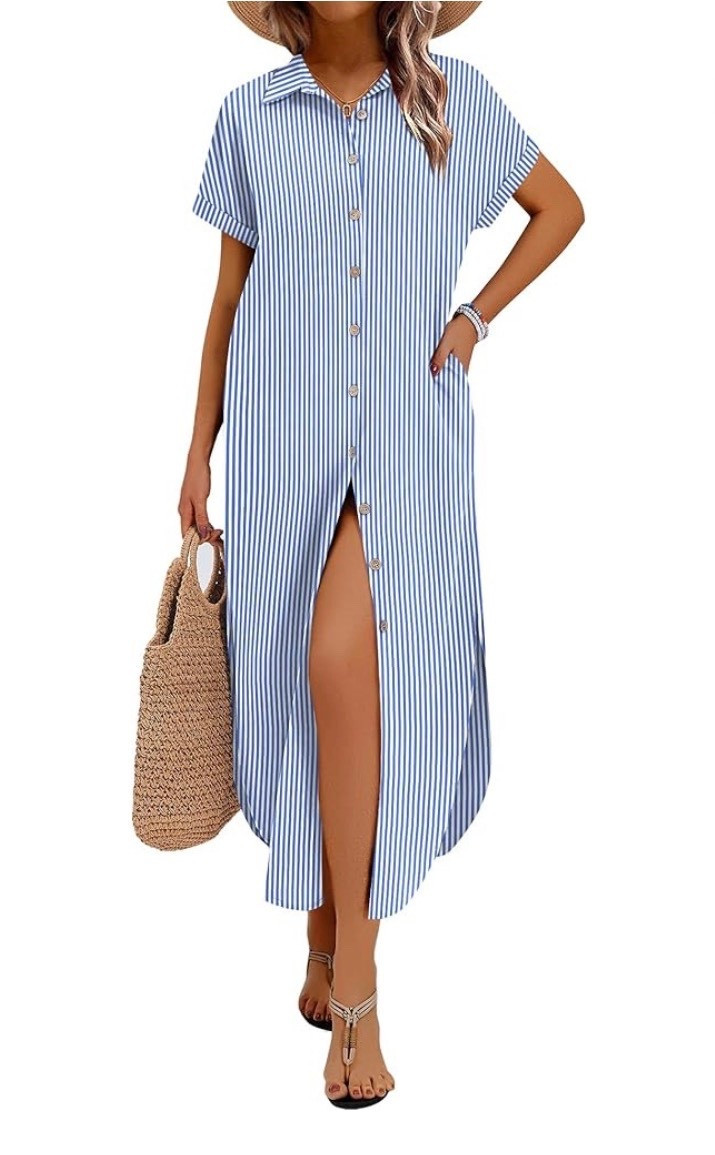 Anyone got a beach vaca upcoming? This is perfect as a swim cover up or a casual dress if you add a belt! 

Only $12 with code APK3FR6K at checkout! Lots of colors 

#LTKSaleAlert #LTKFindsUnder50